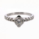 18ct white gold diamond set ring